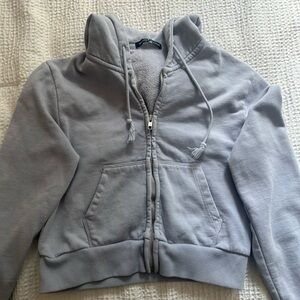 Brandy Melville Light Purple Crop Zip Up